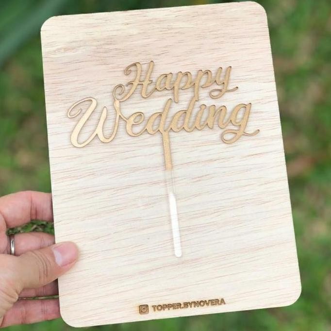 Cake topper happy wedding