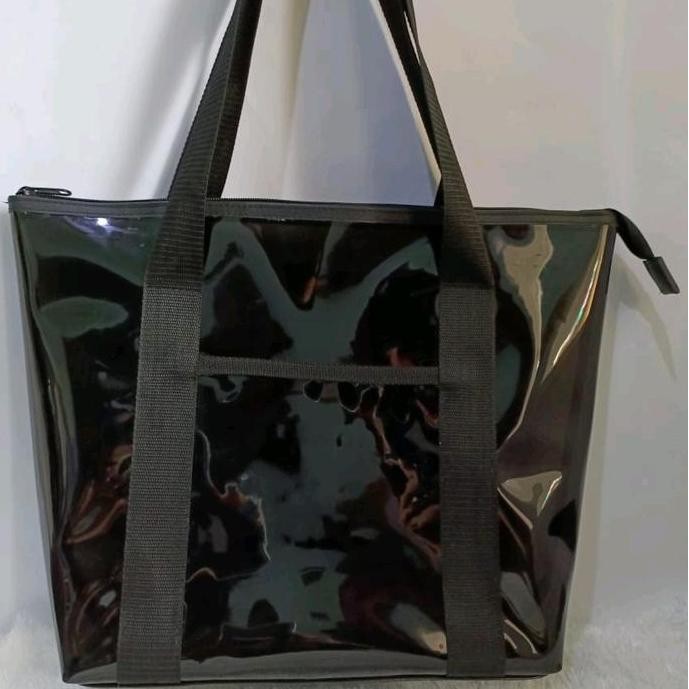 baru TOTEBAG BESAR 41X30 tas anti air tas kuliah mika warna Hitam Wanita