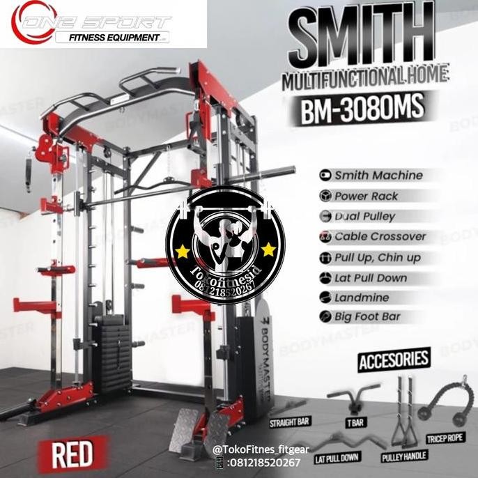 Bodymaster Smith Machine  BM-3080 Power Rack Functional Benc Press