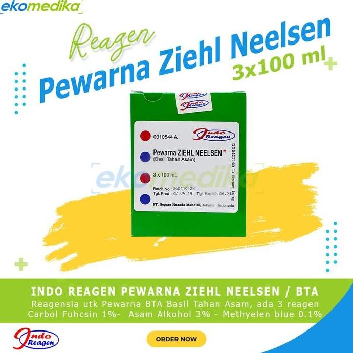 

NEW INDO REAGENT Pewarna Ziehl Neelsen 3x100ml