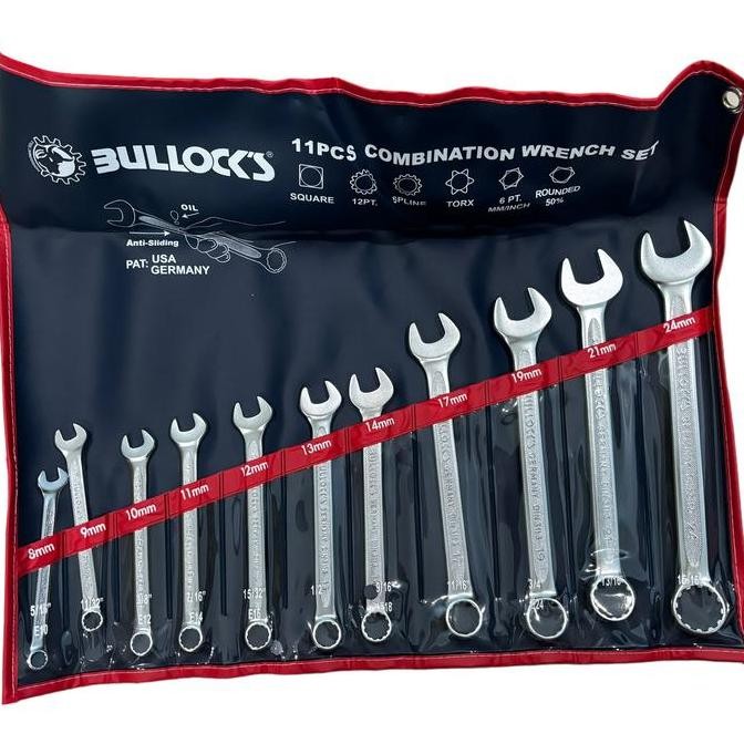 Kunci Ring Pas Bullocks 11 pcs/Bullocks 11 pcs Combination Wrench Set