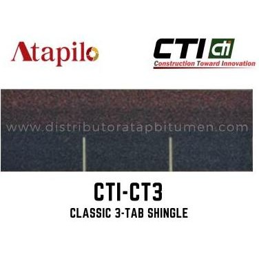 Genteng Atap Bitumen Aspal CTI Type Ct 3 Rectangular (kemasan 2,32m2)