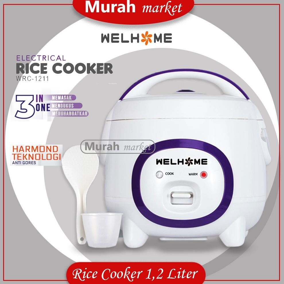 NEW WELHOME MINI RICE COOKER MAGIC COM 1.2 LITER MULTIFUNGSI 3IN1 [terbaik][terlaris]