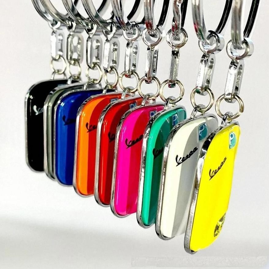 Premium Gantungan Kunci Motor Vespa Metal + Silicone  Key Chain Vespa Sprint Primavera Piaggio Keych