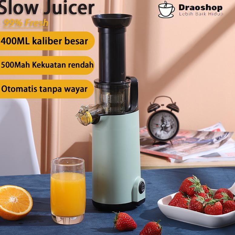 NEW Slow Juicer Portable 99% Fresh juicer tanpa ampas 400ml Kaliber kecil juicer jus buah multifungs