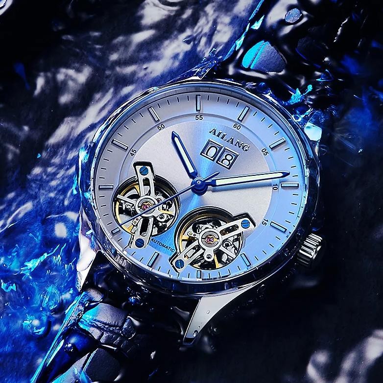 AILANG authentic watch men's automatic mechanical watch hollow tourbillon men's watch luxury brand w