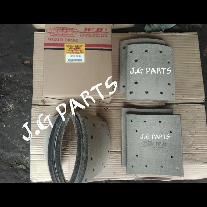 BRAKE LINING / KAMPAS REM ONLY WB BELAKANG HINO BUS RK LUBANG 12