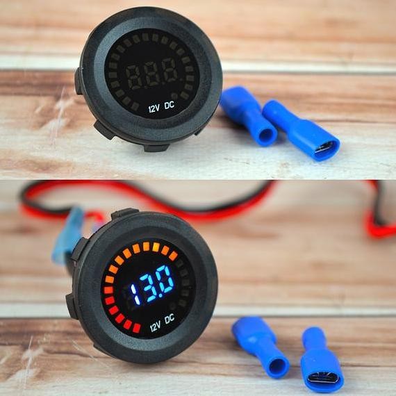 [STAYRE] VOLTMETER DIGITAL MOTOR MOBIL DISPLAY LED VOLT METER GAUGE DC 12 VOLT
