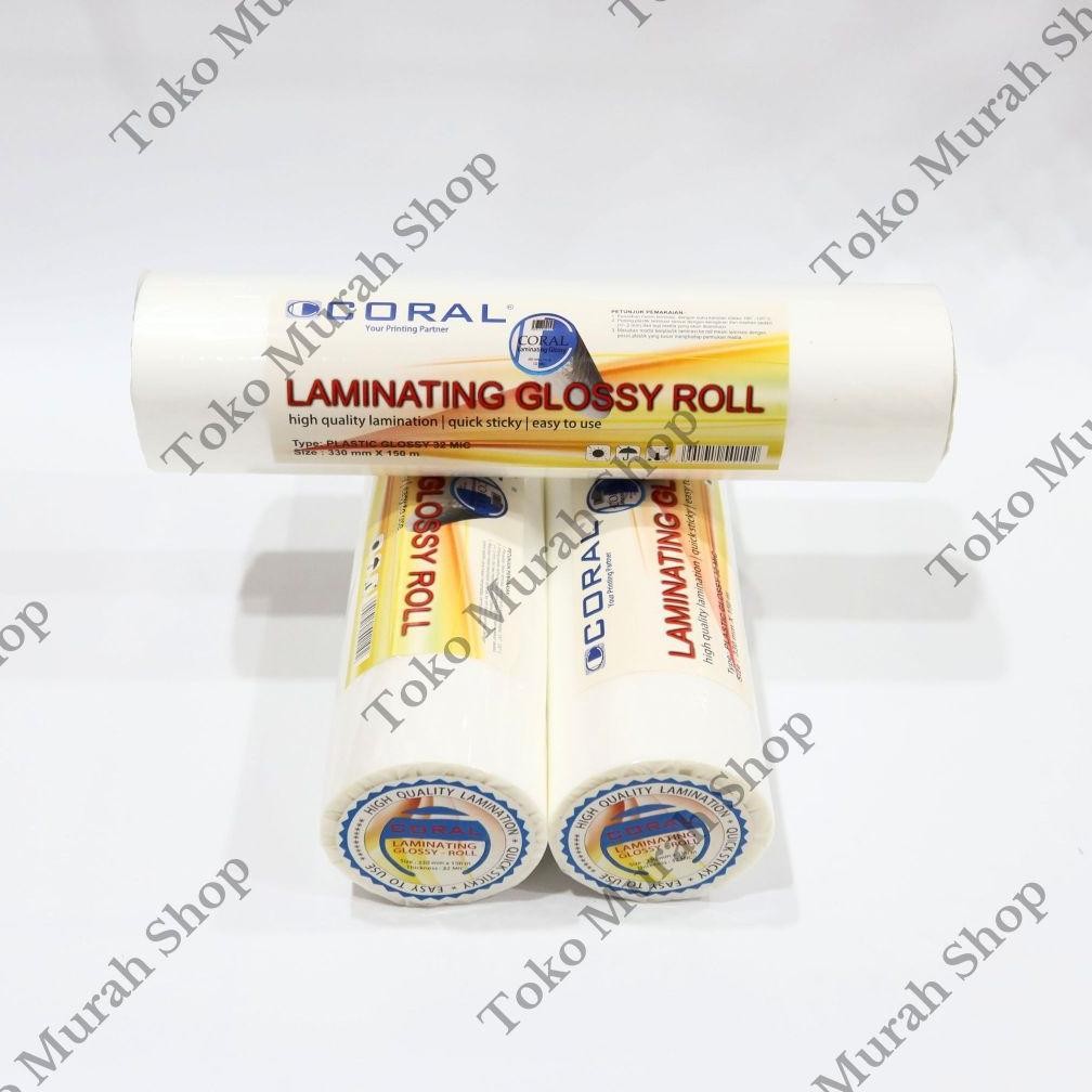 

Plastik Laminating Roll Glossy Plastik Laminating Coral Glossy 330mm x 150m x 32Mic