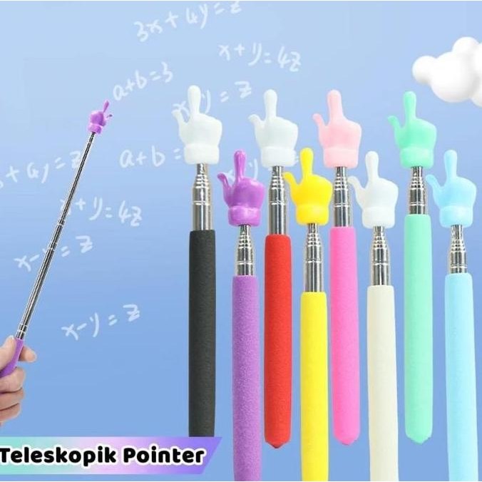 

Tongkat penunjuk whiteboard 55cm Tongkat tunjuk papan tulis praktis 55cm ATK Extendable pointer teleskopik HM