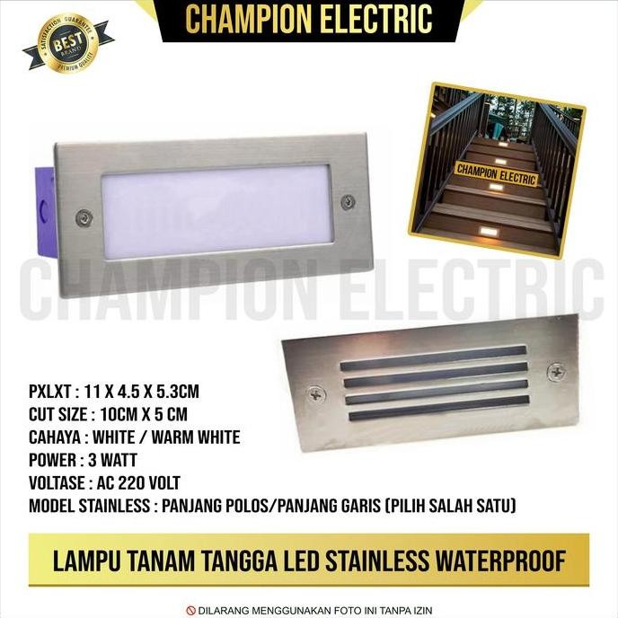 Lampu Tanam Tangga LED Stainless Waterproof Step Lht Outdoor