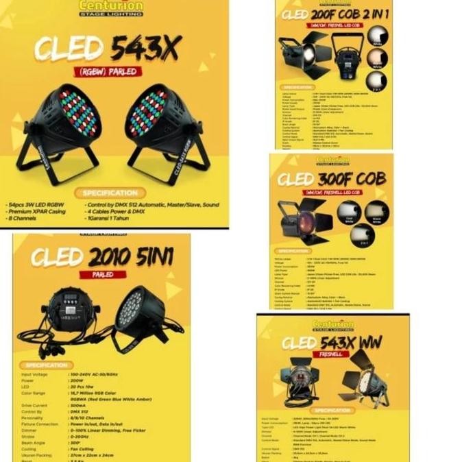 LAMPU PARLED CENTURION RGBW 543X/2010 5in1/Fresnel 543X WW/200F/300F