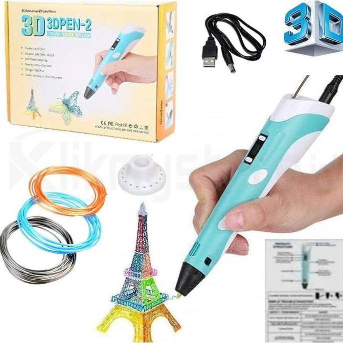 

Pena 3 Dimensi Menggambar Printing 3D Pen Ultra Slim Digital Lcd Membuat Objek 3D Creativity Kreativitas Anak