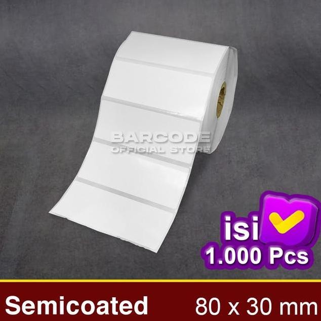 

Label Stiker Barcode 80X30 Mm 80 X 30 Kertas Semicoated 80X30Mm