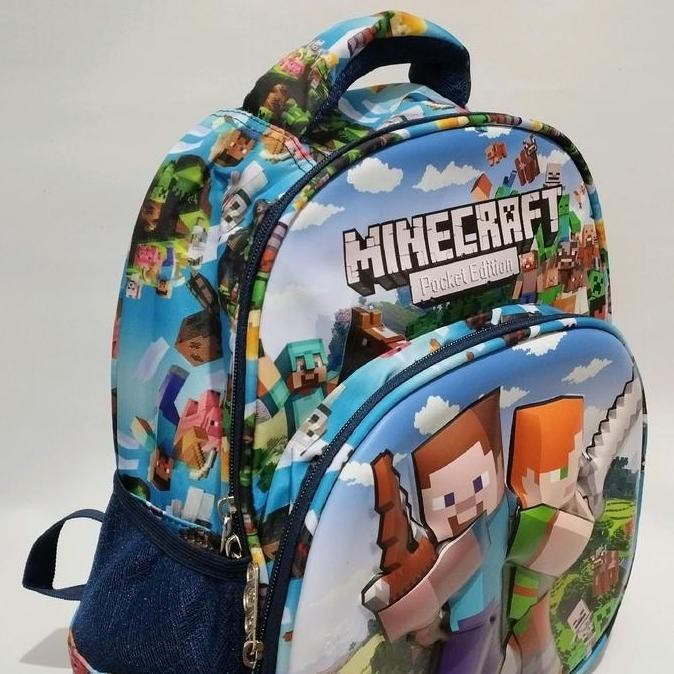 

Miliki Tas Sekolah Anak Laki-Laki Tk Karakter Minecraft Hsd Timbul 3 Dimensi Motif Ransel