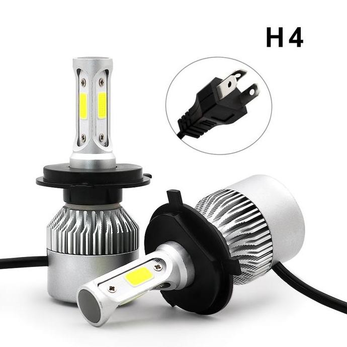 Promo Terbatas Lampu Halogen Mobil Motor Led Cob Headlight 8000Lm H4