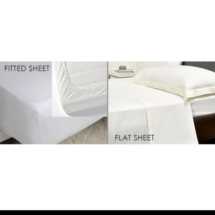 Fitted Sheet/ Sprei Aja Hotel Putih Microtex Linen Hotel Dengan Karet