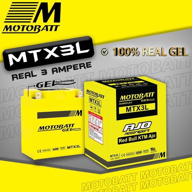 Aki Motor Motobatt Mtx3L Yamaha Rx King Original@