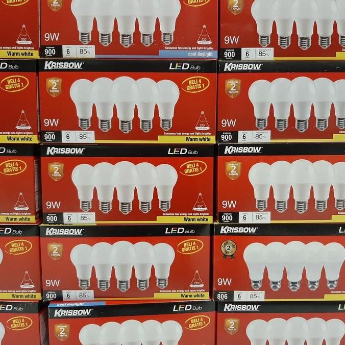 lampu bohlam LED BULB KRISBOW 3-11 watt paket isi 5 MURAH GARANSI