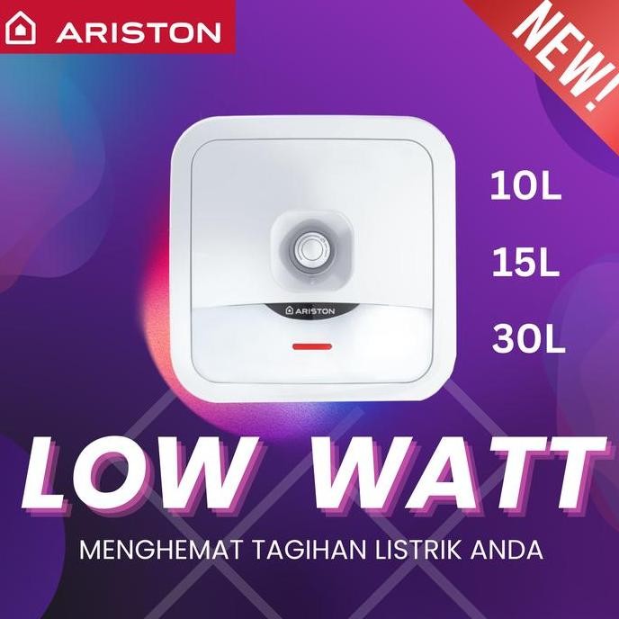 Water Heater Ariston Low Watt 10 15 30 Liter / Pemanas Hemat Listrik