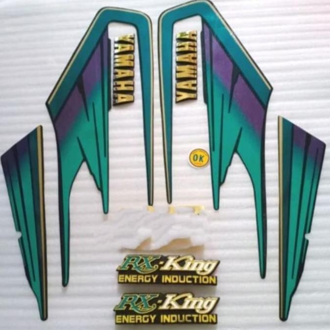 Striping Stiker Body Yamaha Rx King Old 1995 Hijau Set Emblem