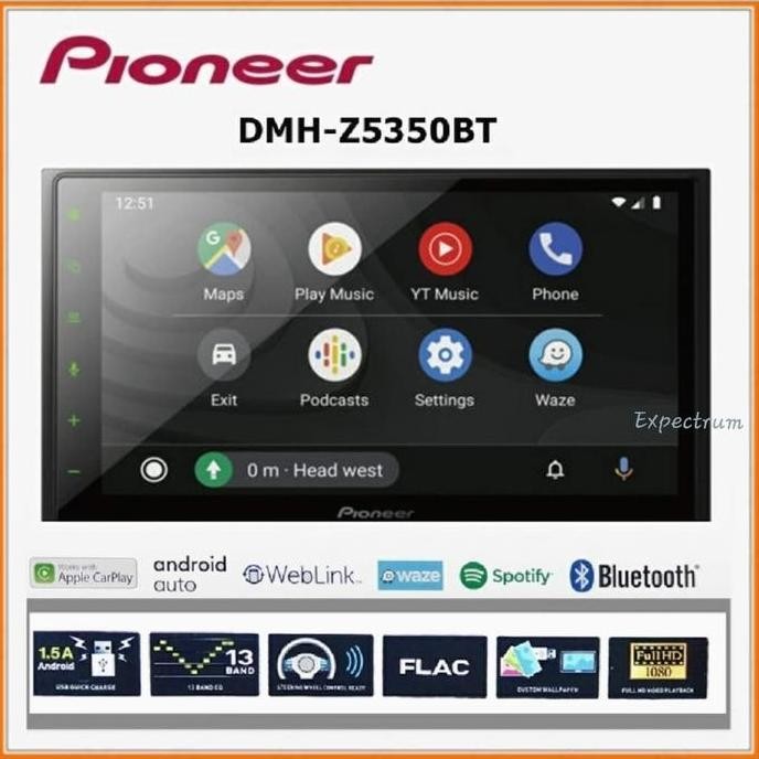 TERLARIS - Pioneer DMH-Z5350BT / Z5350BT / Z5350 Head Unit Double Din Tape Mobil