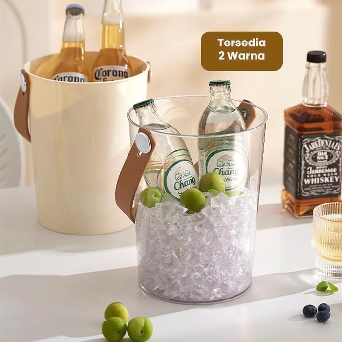 TERLARIS Starlight Glass Ice Tempat Es Batu Portable Aesthetic Ember Ice Bucket HSB677