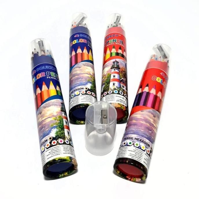

Up Harga Grosir (1Tabung/12Pcs) Pensil Warna Plus Serutan Panjang 18Cm