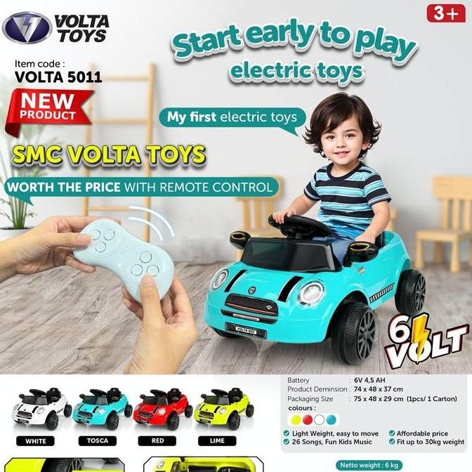 Fun- VOLTA CLASSY 5011 MOBIL AKI MINI COOPER MAINAN ANAK 6VOLT PMB TOYS
