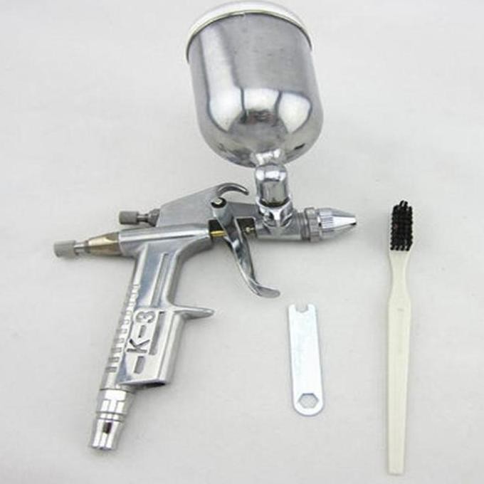 K3 Spray Gun Spet Cat Angin Mesin Kompresor F75 Tabung Atas 400Ml Alat Spet Semprot Cat Tabung Atas