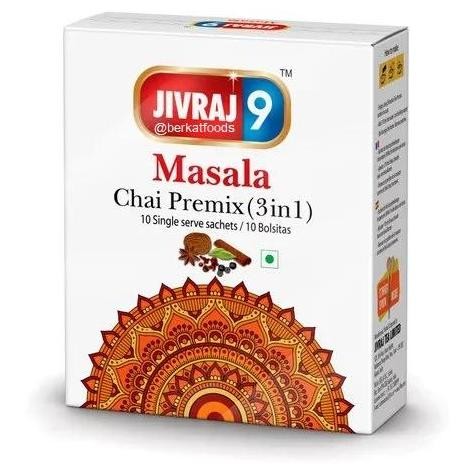 

] Jivraj 9 Masala Chai Premix Instant Tea / Teh Rempah Mix India Sachets
