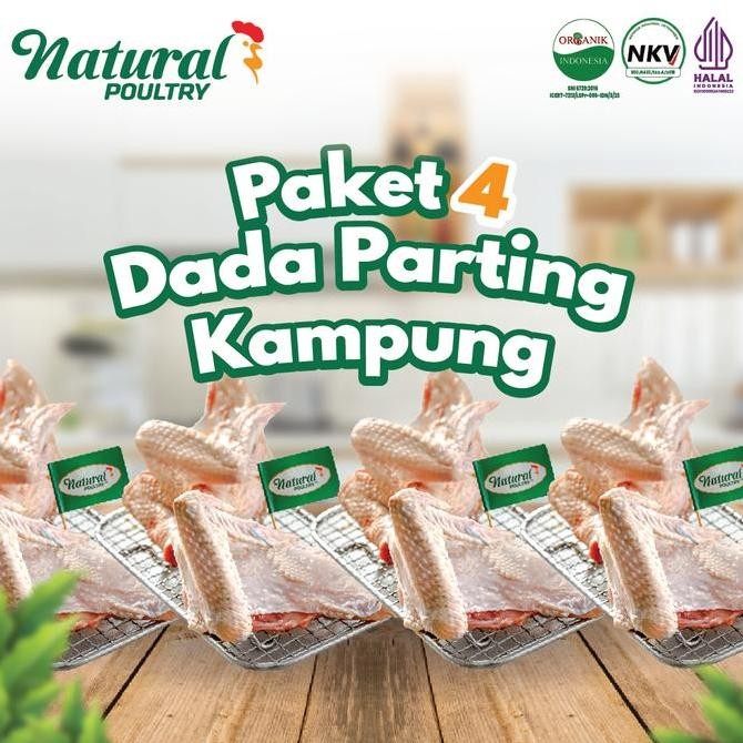 

Paket 4 Pack Dada Ayam Kampung Asli (300 Gram) - Natural Poultry