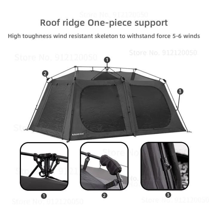 BLACKDOG Tunnel 13 Auto 2.0 Tenda Camping Hitam