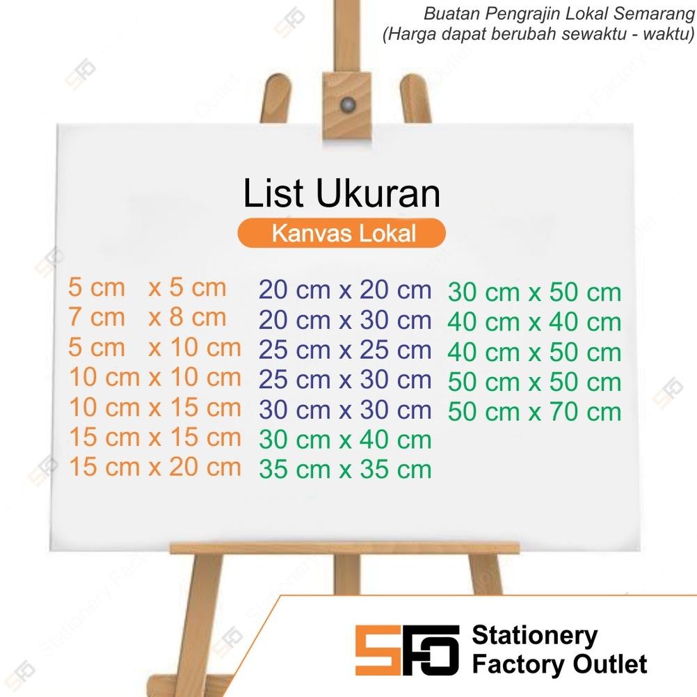

Kanvas Lukis 50 x 70 cm - White Canvas - SFO Semarang Official