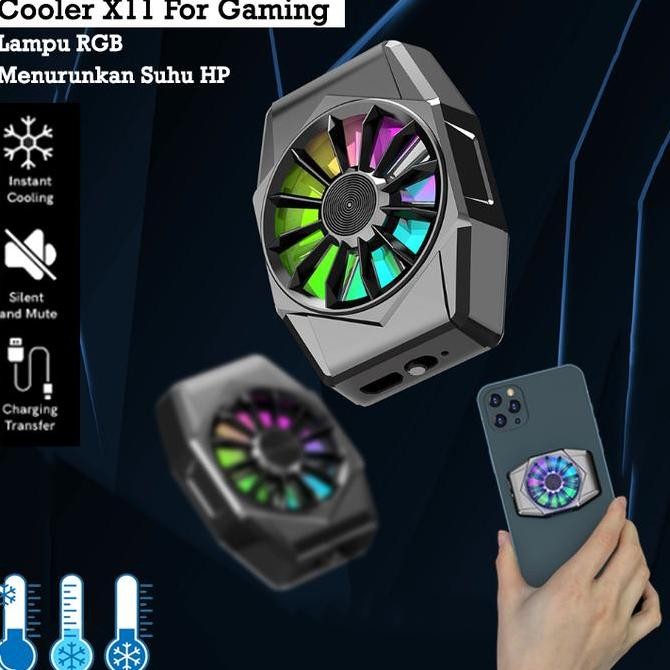 X11 Gaming Cooler Kipas HP Cooling fan Pendingin android game panas hp dingin belakang magnet