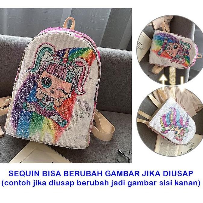 

Miliki Backpack / Tas Ransel Anak Perempuan Magic Sequin