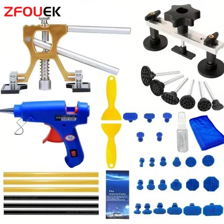 Auto Body Dent Repair Kit Car Dent Puller With Golden Dent Puller For Auto Body Dent Removal Minor D