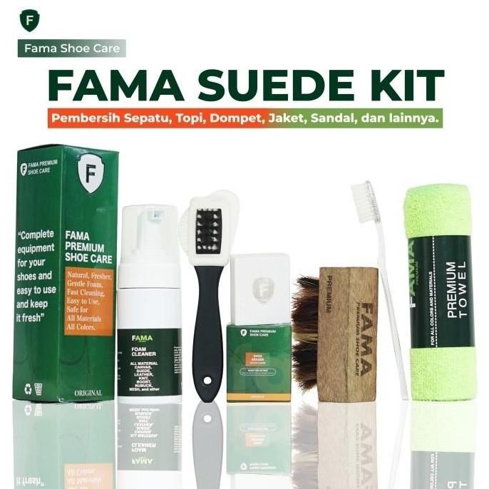 Terbaru Fama-Paket Suede Kit-Pembersih Sepatu Suede-Sikat Suede-Penghapus Suede-Suede Eraser-Shoes C
