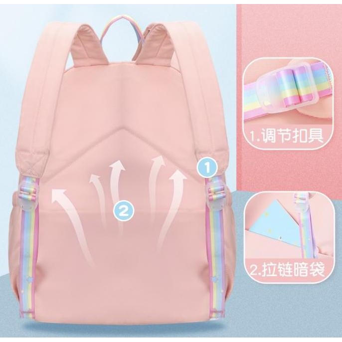 

Spesial Wwh21B Tas Sekolah Anak Ransel Anak Double Layer Fashion Macaron Model Tkm