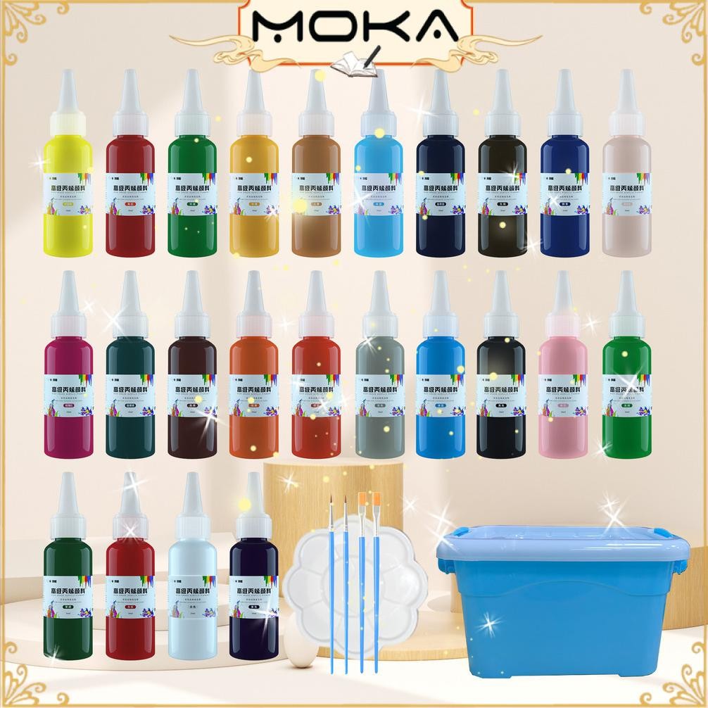 

MOKA CAT AKRILIK ISI 6, 12 DAN 24 WARNA ISI 50ML PERBOTOL / FINGER PAINT ACRYLIC NON TOXIC MKS50