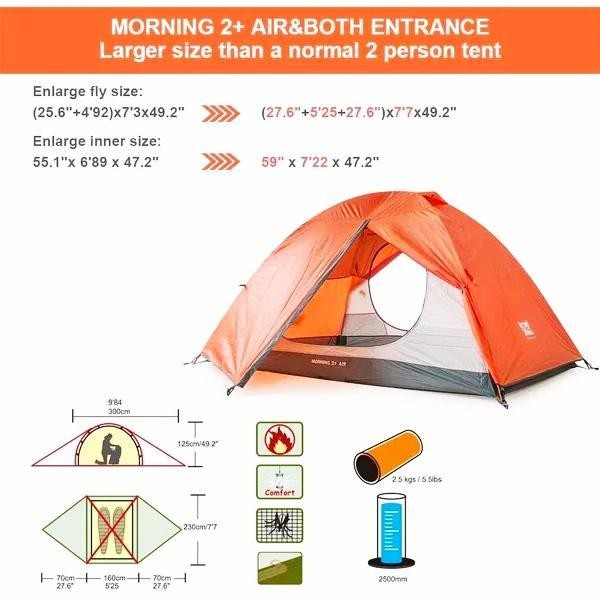 Tenda Camping Mis Mountain Inn Sport Morning 2+ Air Ultralight