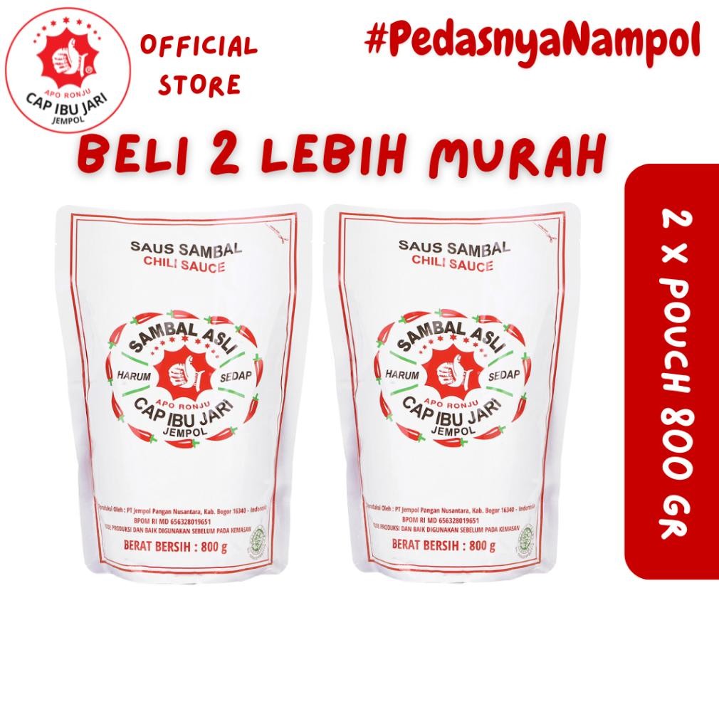 

Sambal Asli Cap Ibu Jari Jempol Rill Pouch 800gr x 2pcs