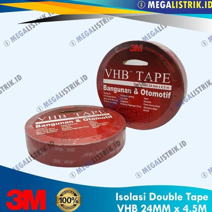 

Promo 3M Double Tape VHB / Isolasi Bolak Balik 24mm x 4.5 Meter COD