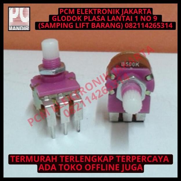 GRATIS ONGKIR POTENSIO KECIL PLUS SAKLAR SWITCH 500K BUAT DIMMER 
