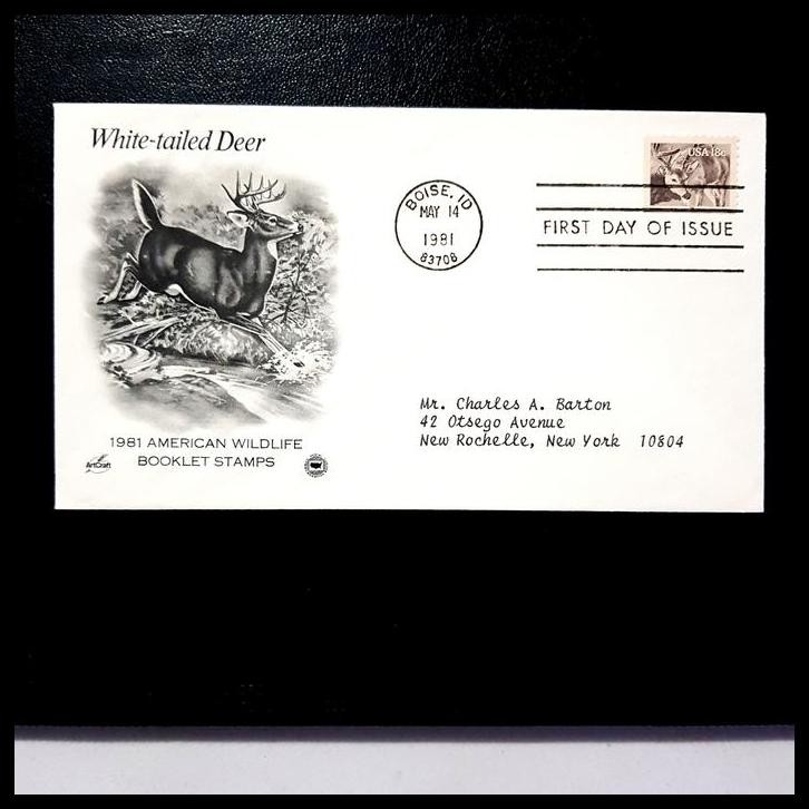 

TERMURAH PRANGKO AMERIKA. FDC AMERICAN WILDLIFE. WHITE-TAILED DEER !!!!!!