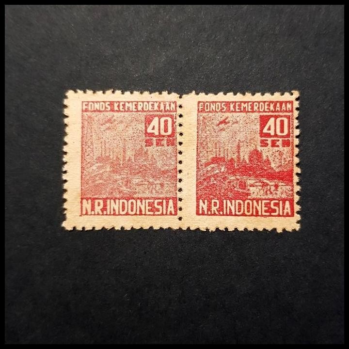 

HOT DEAL PRANGKO REVOLUSI SUMATRA 1946. FONDS KEMERDEKAAN 40 SEN PERF. BERGESER !!!!!