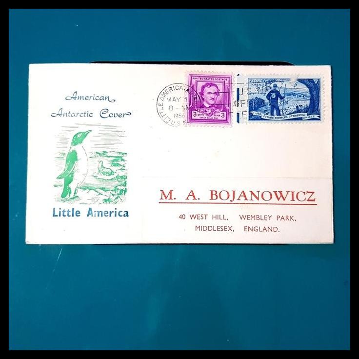 

TERBARU PRANGKO AMERIKA. AMERICAN ANTARTIC COVER ~ LITTLE AMERICA !!