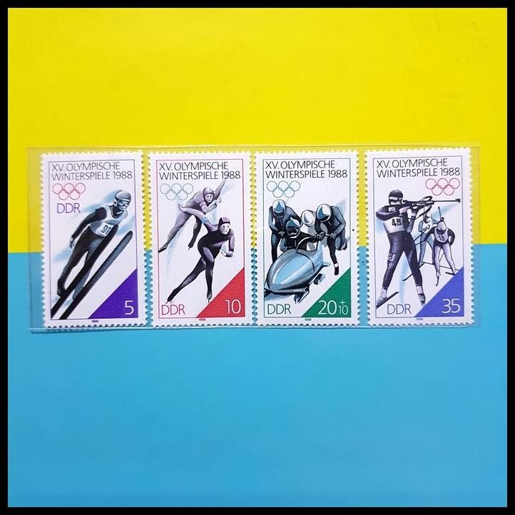 

TERBARU PERANGKO JERMAN TIMUR. GERMANY, DDR 1988. OLIMPIADE MUSIM DINGIN !!!!