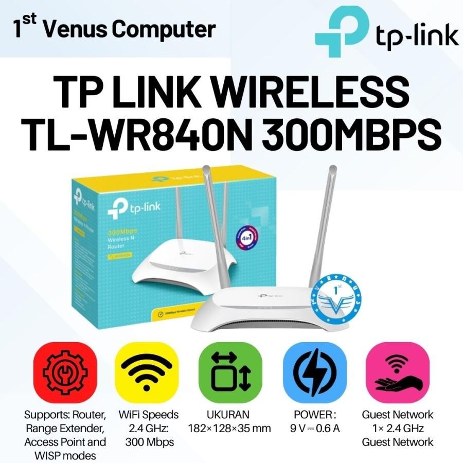 Ms Tp Link Tl-Wr840N Wireless Router Original Baru Garansi 1 Tahun / Net40-Tp