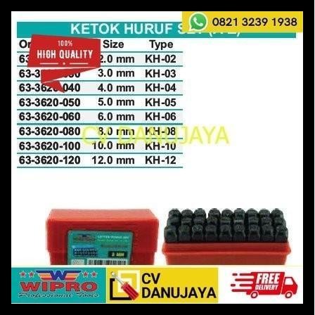 

BEST DEAL KETOK HURUF LETTER PUNCH SET (A-Z) SIZE 12.0 KH-12 WIPRO !!!!!